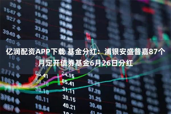 亿润配资APP下载 基金分红：浦银安盛普嘉87个月定开债券基金6月26日分红